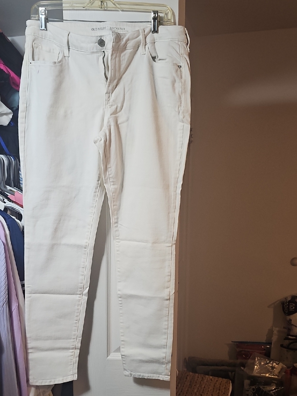Old Navy White Rockstar Skinny Women's Jeans Size 12 Regular